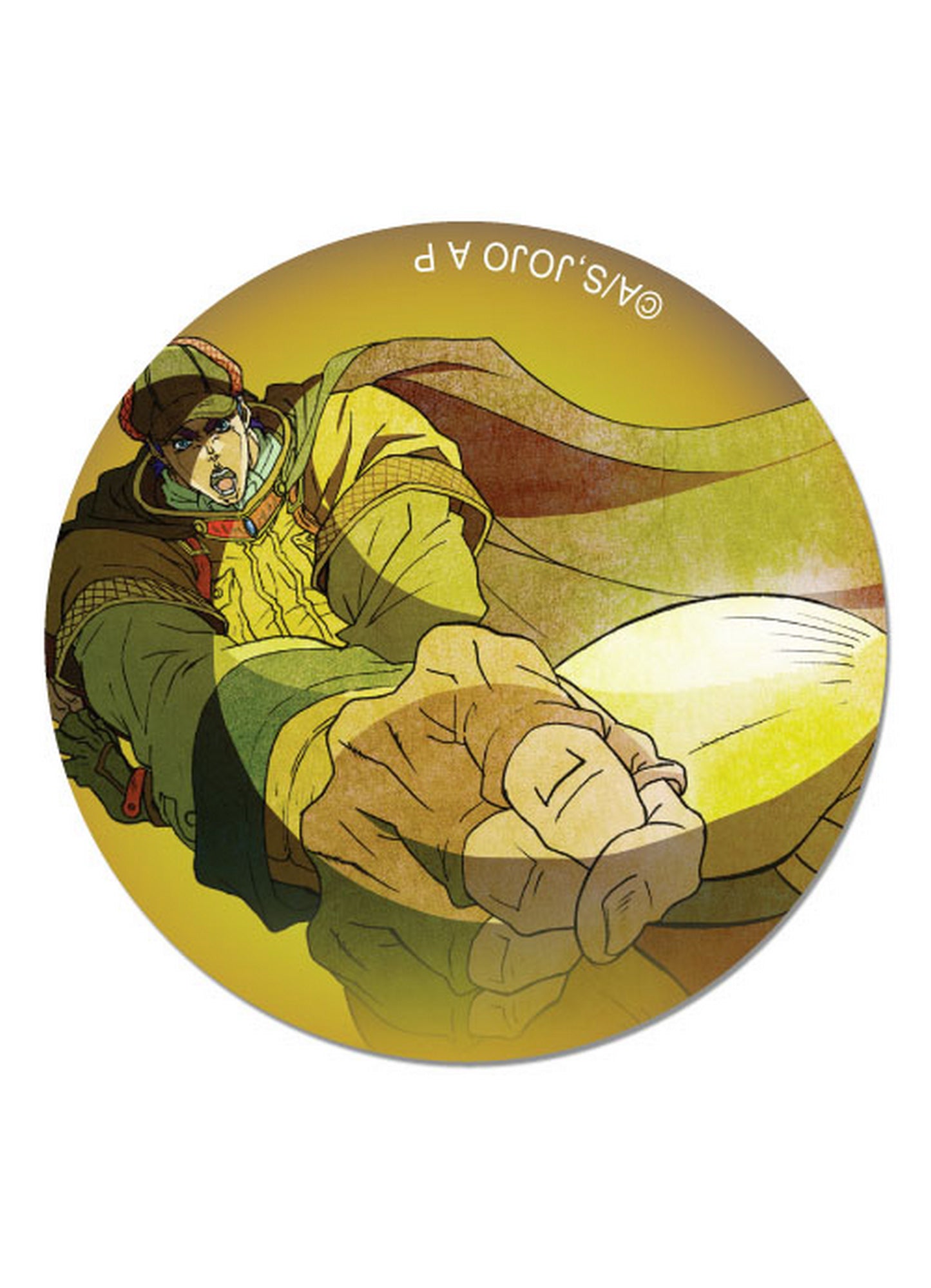 Jojos Bizarre Adventure - Jonathan Joestar Yellow Background Button