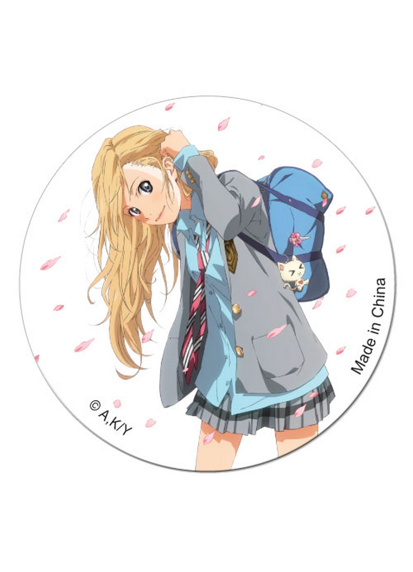 Your Lie In April - Kaori Miyazono Cherry Blossom Button