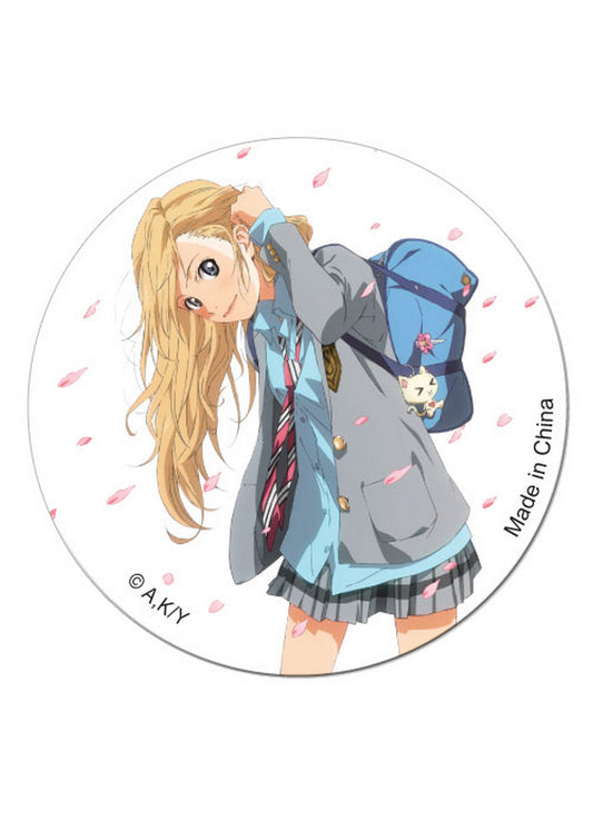 Your Lie In April - Kaori Miyazono Cherry Blossom Button