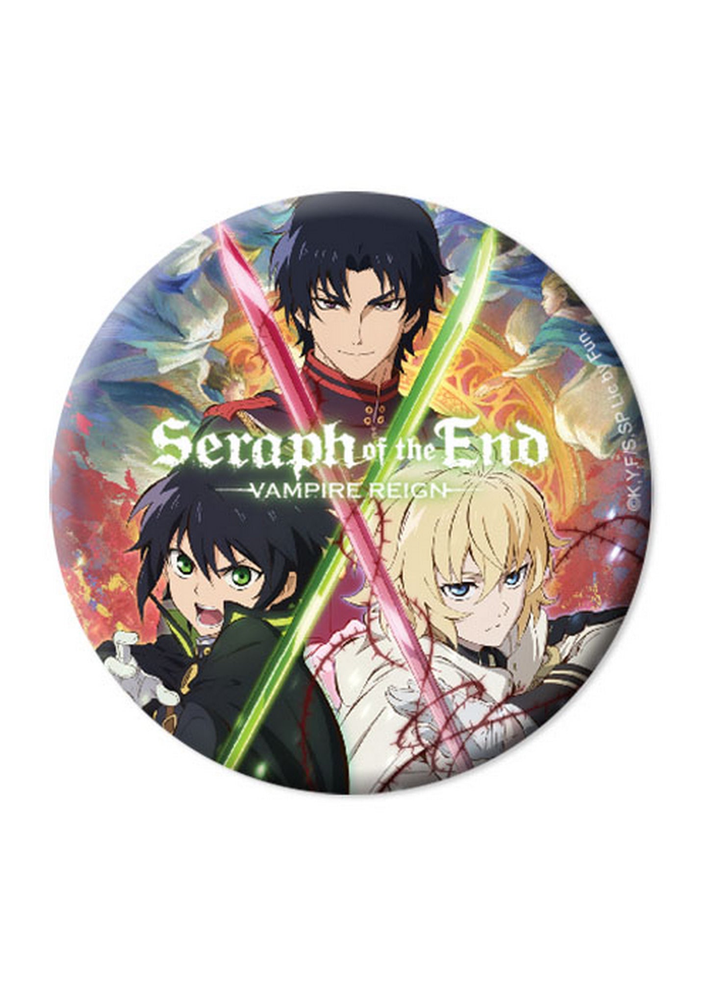 Seraph Of The End - Yuichiro Hyakuya, Mikaela Hyakuya & Guren Ichinose Button 1.25"
