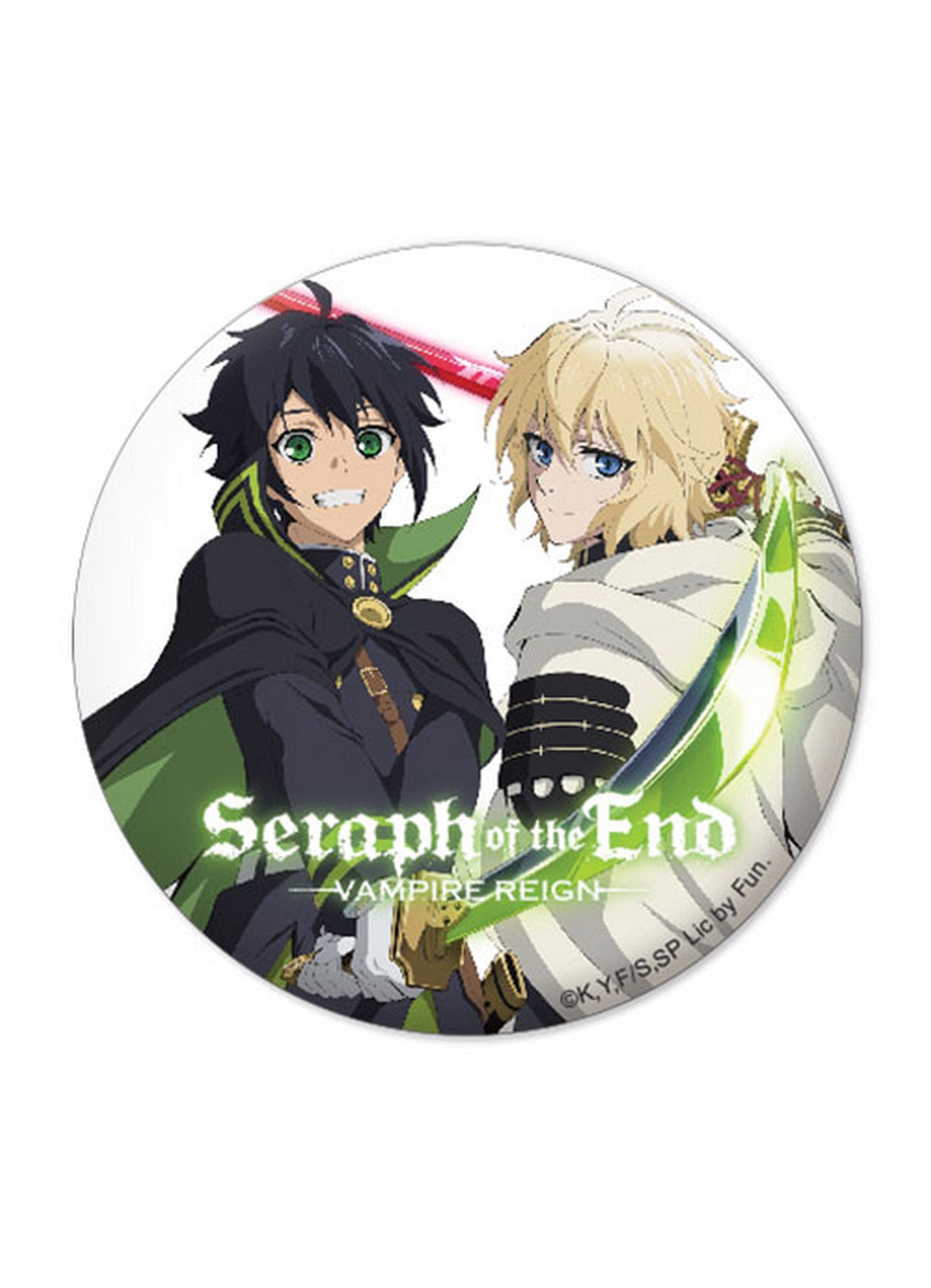 Seraph Of The End - Yuichiro Hyakuya & Mikaela Hyakuya Together Button 1.25"