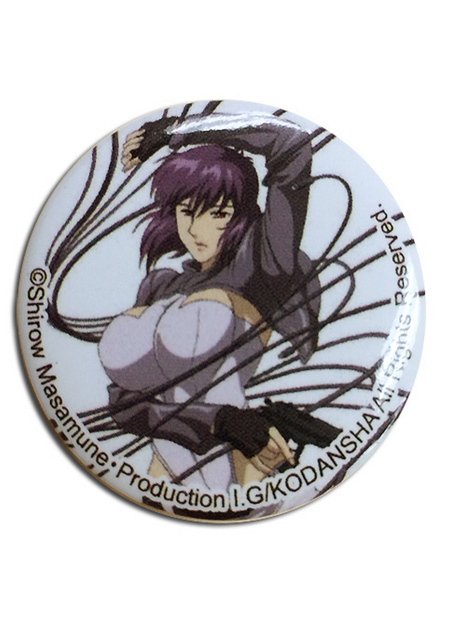 Ghost in The Shell - Motoko Kusanagi With Cables Button