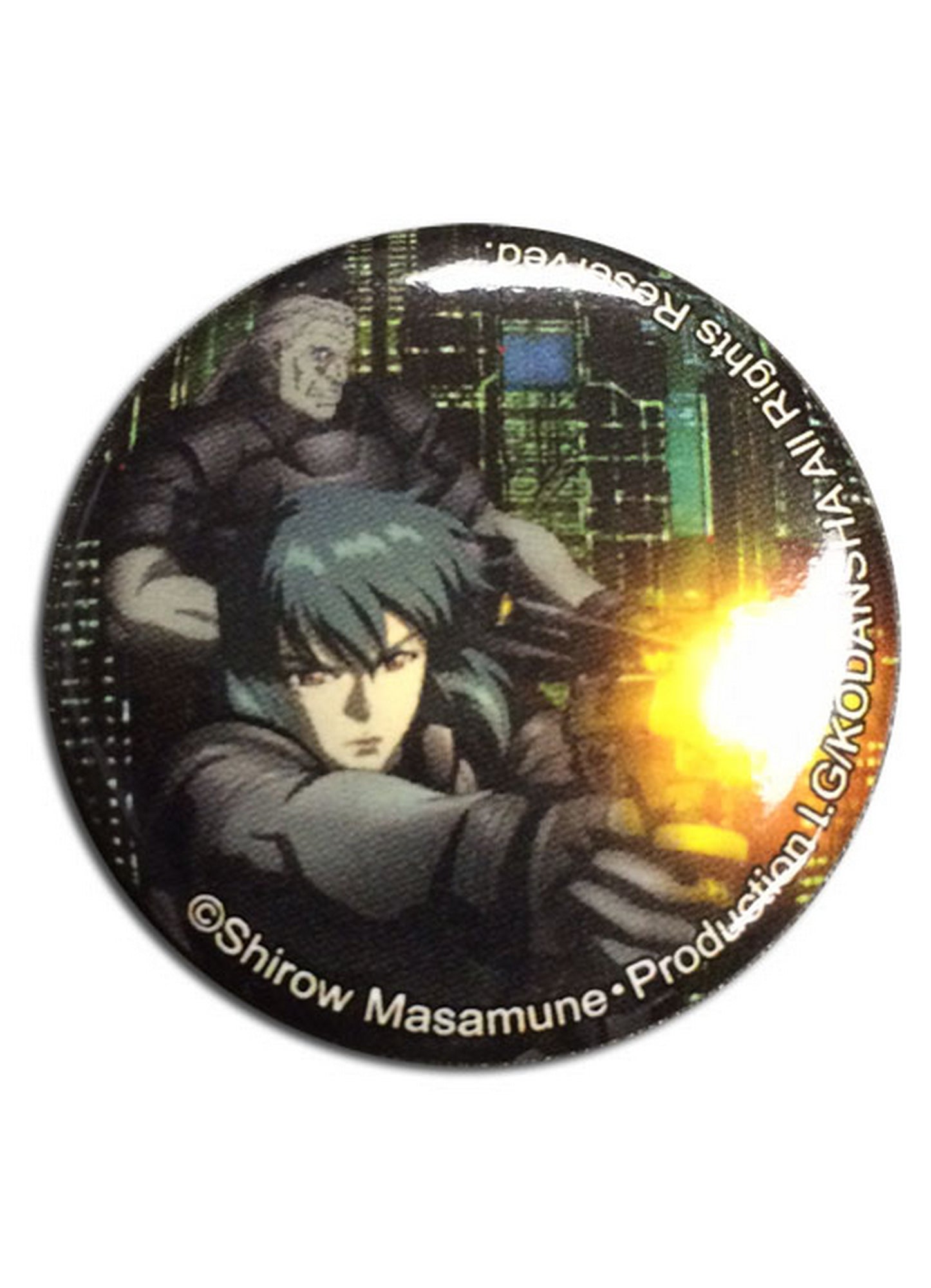 Ghost in The Shell - Motoko Kusanagi & Batou Button