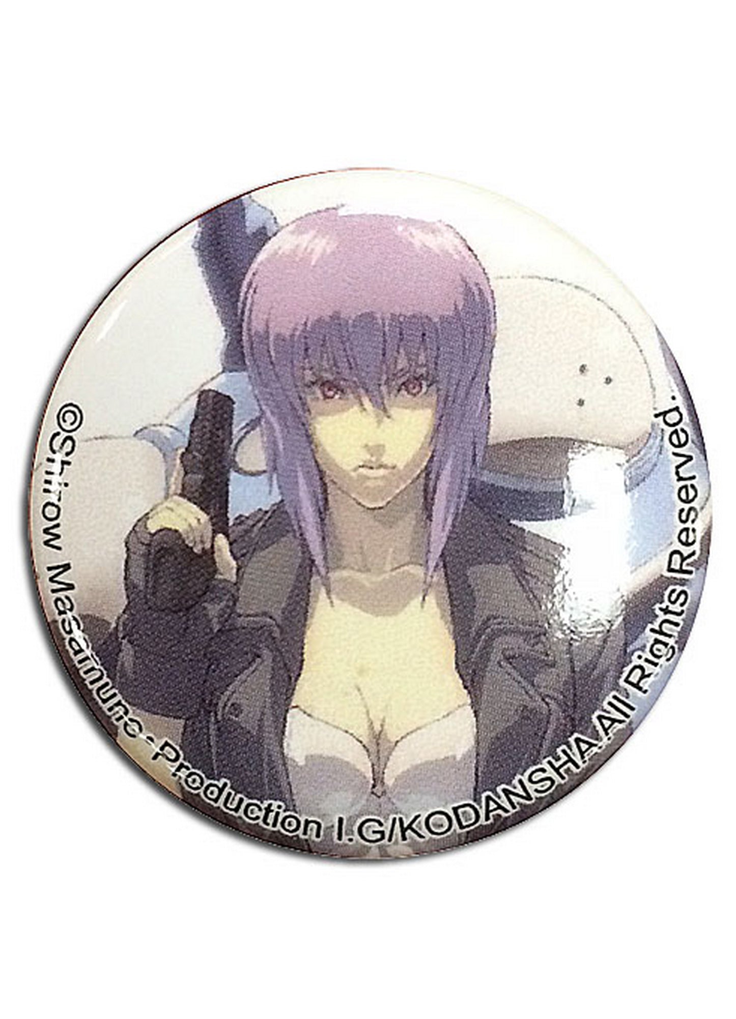 Ghost in The Shell - Motoko Kusanagi With Tachikoma Button
