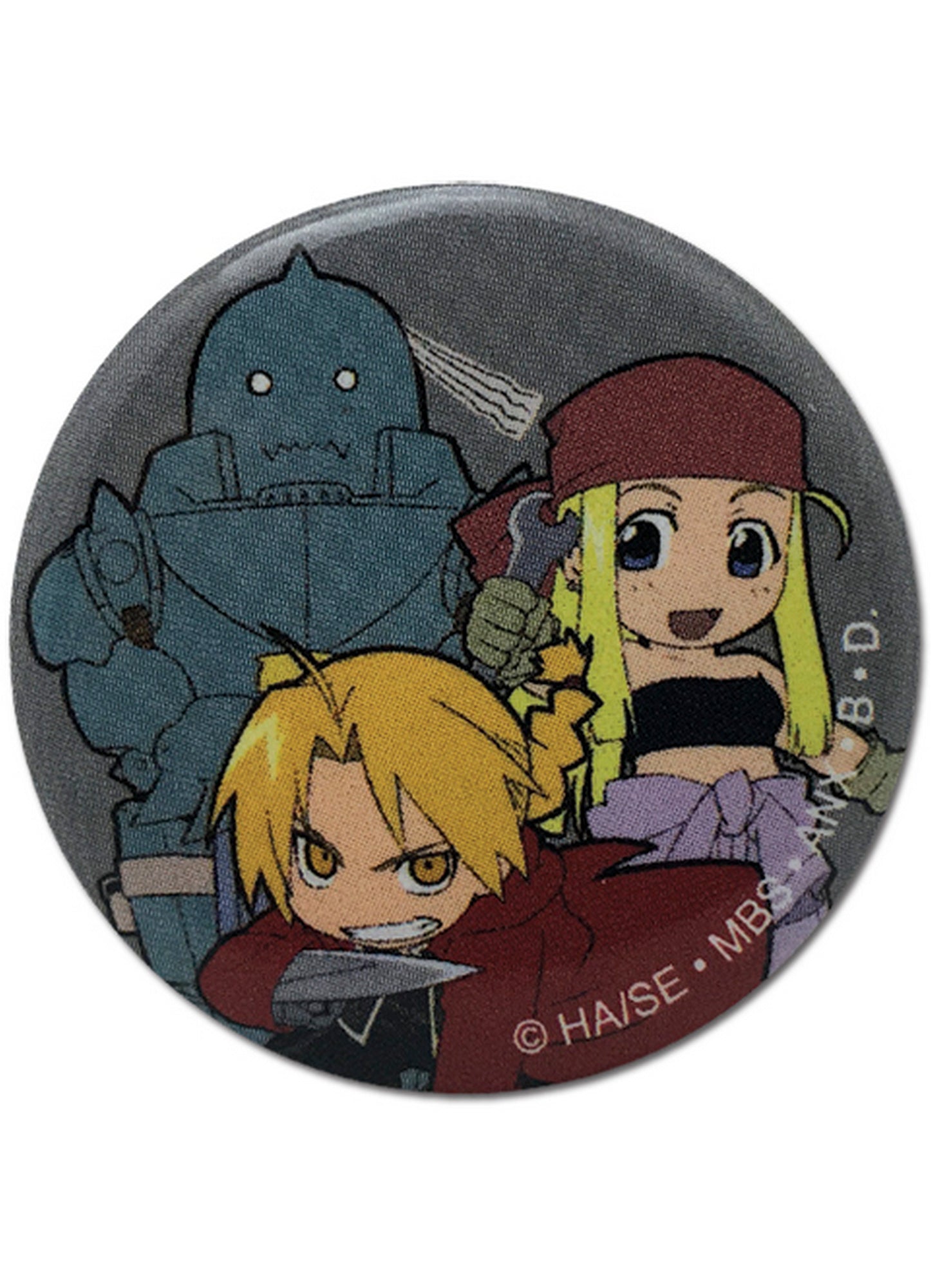 Fullmetal Alchemist - SD Edward Elric "Ed" Alphonse Elric "Al" And Winry Rockbell Button