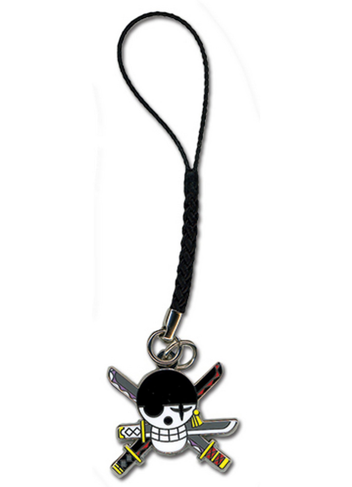 One Piece - Roronoa Zoro Jolly Roger Skull Metal Cell Phone Charm