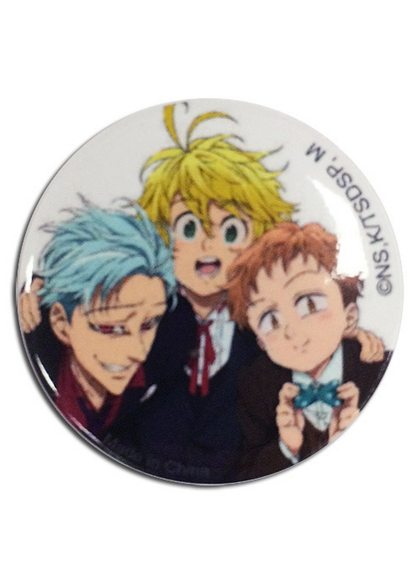 The Seven Deadly Sins - Ban, Meliodas, King In Suits Button 1.25"