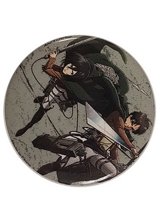 Attack on Titan Season 2 - Eren Yeager & Mikasa Ackerman Button 1.25"