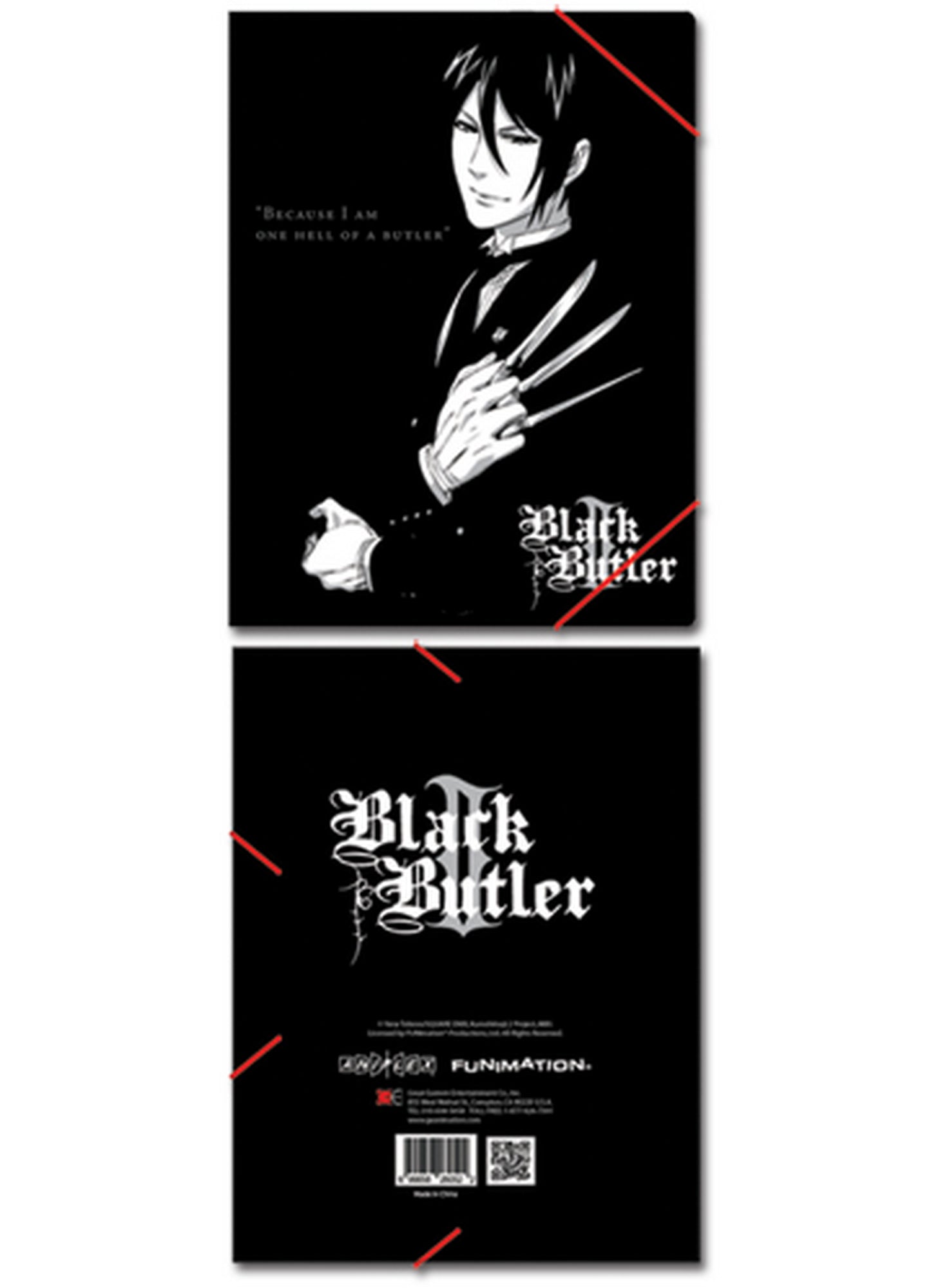 Black Butler 2 - Sebastian Michaelis Elastic Band PP Document Folder