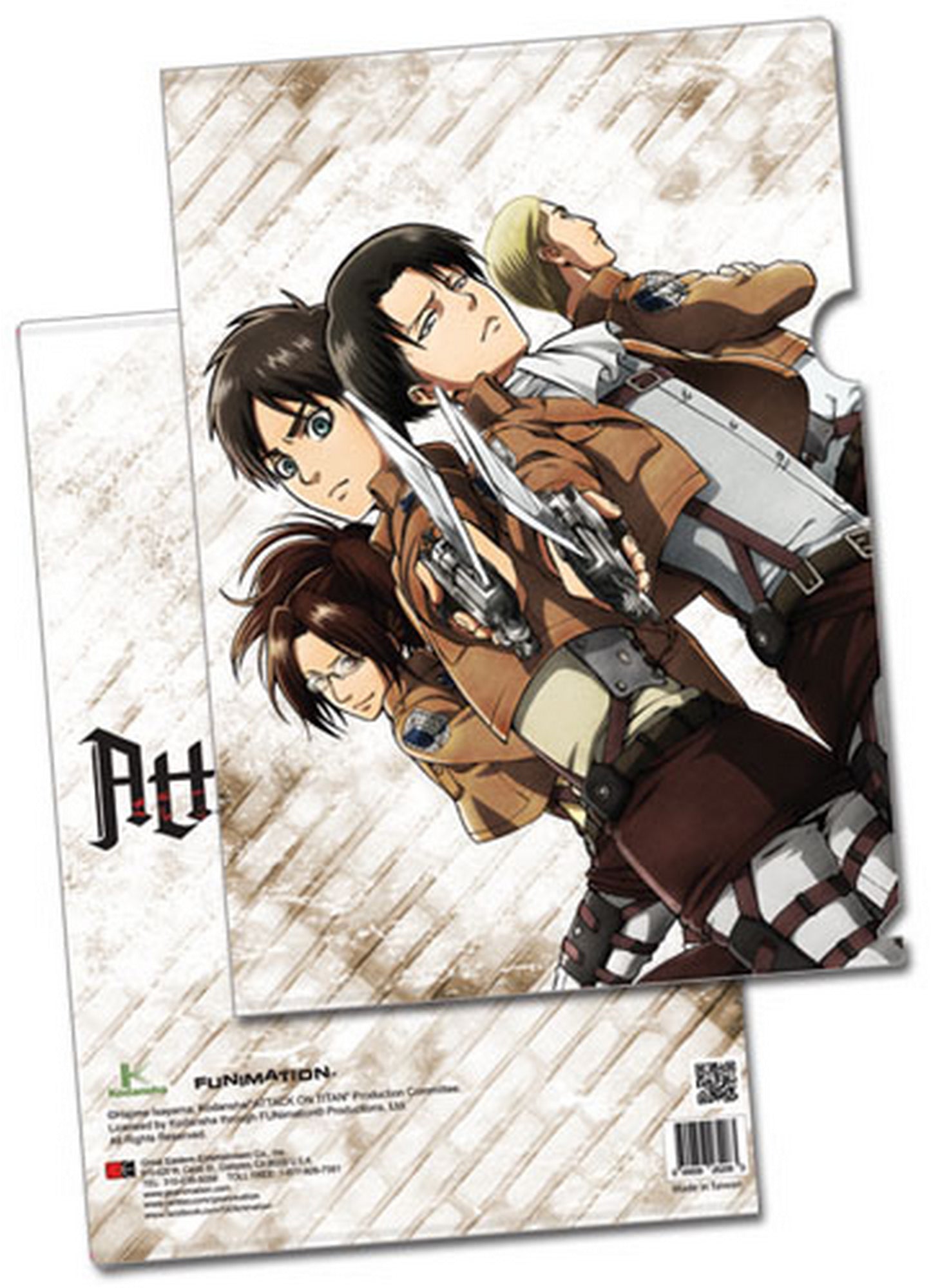 Attack On Titan - Eren Yeager, Levi Ackerman, Hange Zoe & Erwin Smith File Folder (5 Pcs)