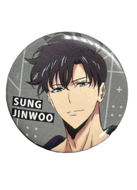 Solo Leveling - Sung Jinwoo Gray Button
