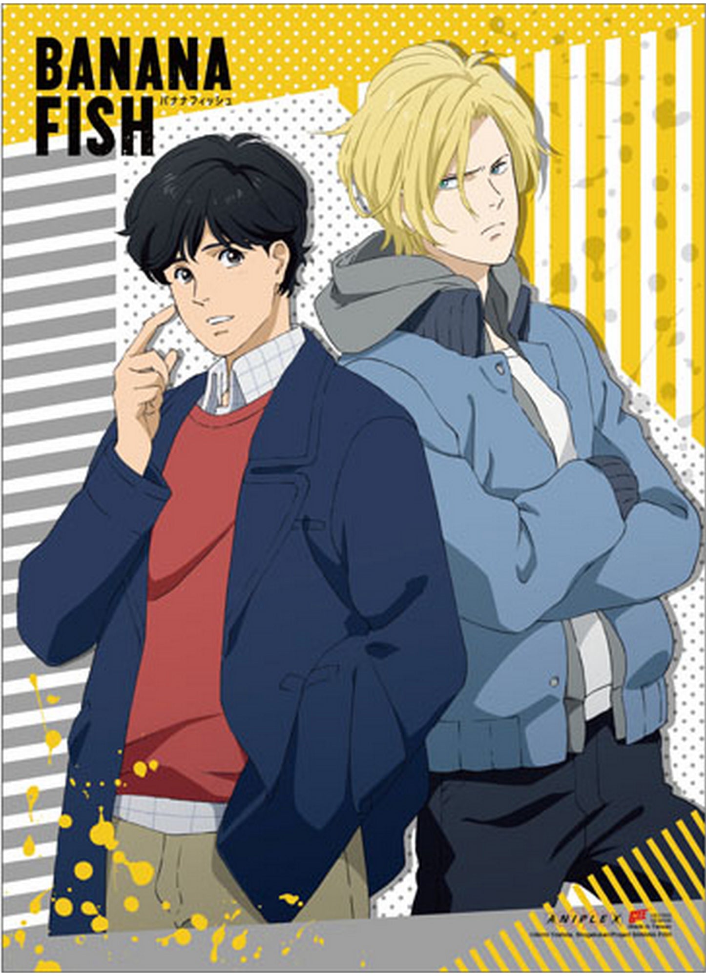 Banana Fish - Ash Lynx & Eiji Okumura B Wall Scroll 31"W x 43"H