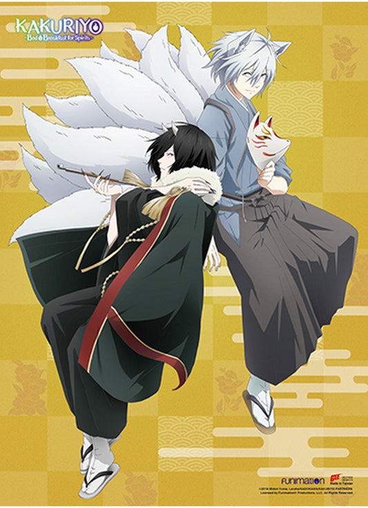 Kakuriyo - Master Innkeeper & Ginji Wall Scroll 31"W x 43"H