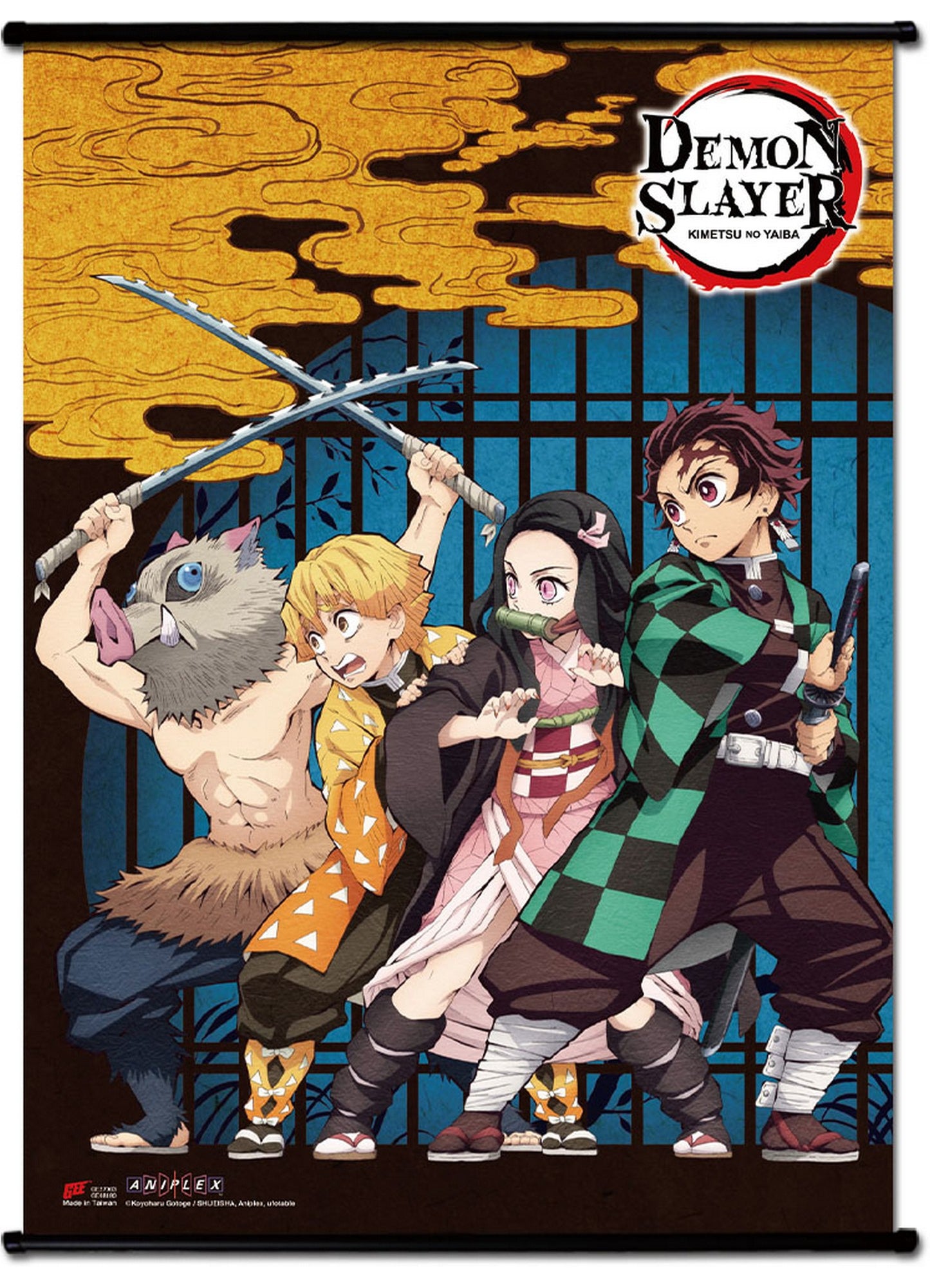 Demon Slayer - Key Art Group Wall Scroll 31"W x 43"H