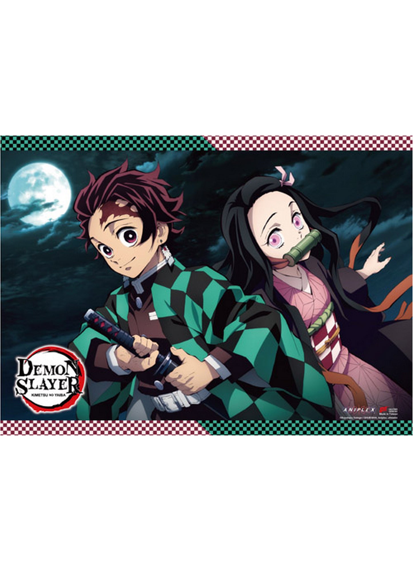 Demon Slayer - Tanjiro Kamadou & Nezuko Kamado B Wall Scroll 31"W x 43"H