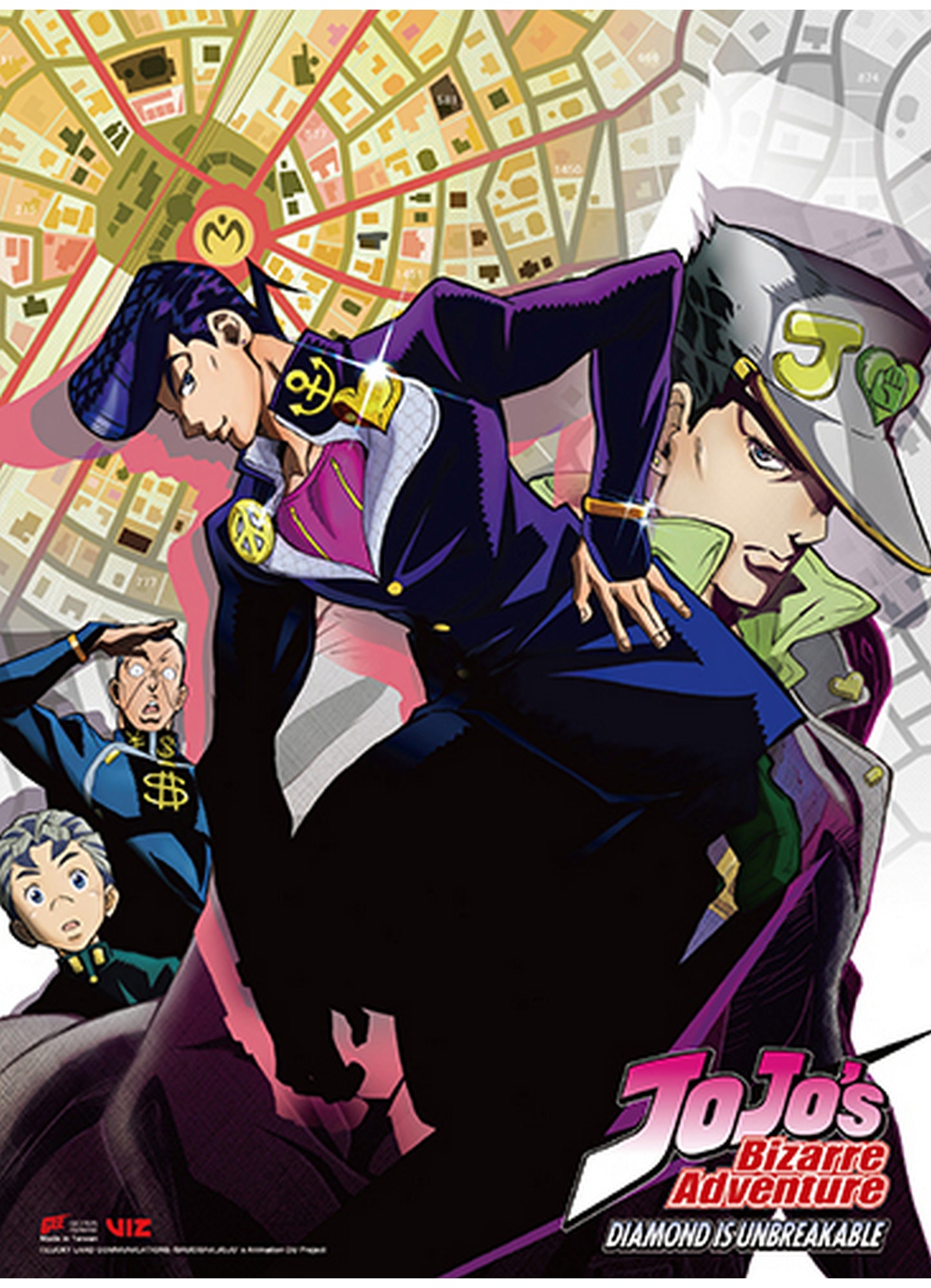 Jojos Bizarre Adventure S3 - Key Art Group #A Wall Scroll 31"W x 43"H