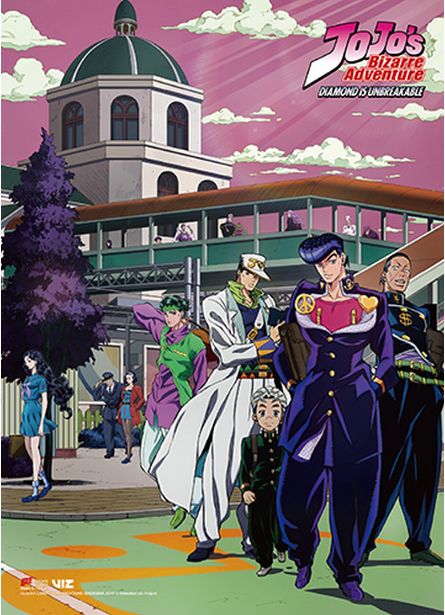 Jojos Bizarre Adventure S3 - Key Art Group #B Wall Scroll 31"W x 43"H
