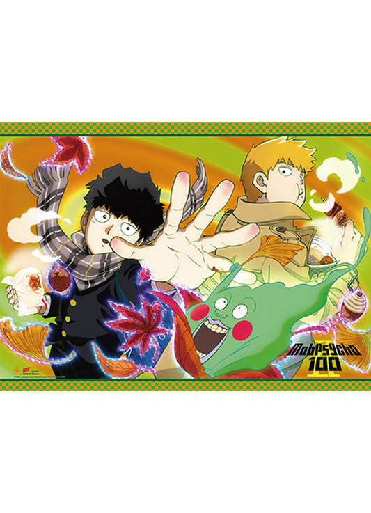 Mob Psycho 100 S2 - Shigeo Kageyama "Mob" & Reigen Arataka & Ekubo "Dimple" 01 Wall Scroll 31"W x 43"H
