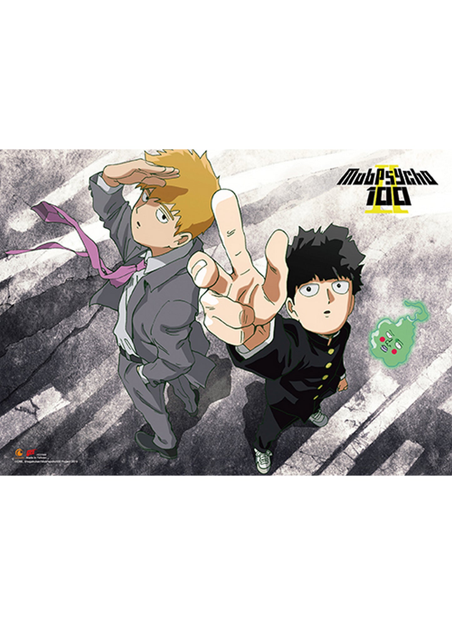 Mob Psycho 100 S2 - Shigeo Kageyama "Mob" & Reigen Arataka & Ekubo "Dimple" 02 Wall Scroll 31"W x 43"H