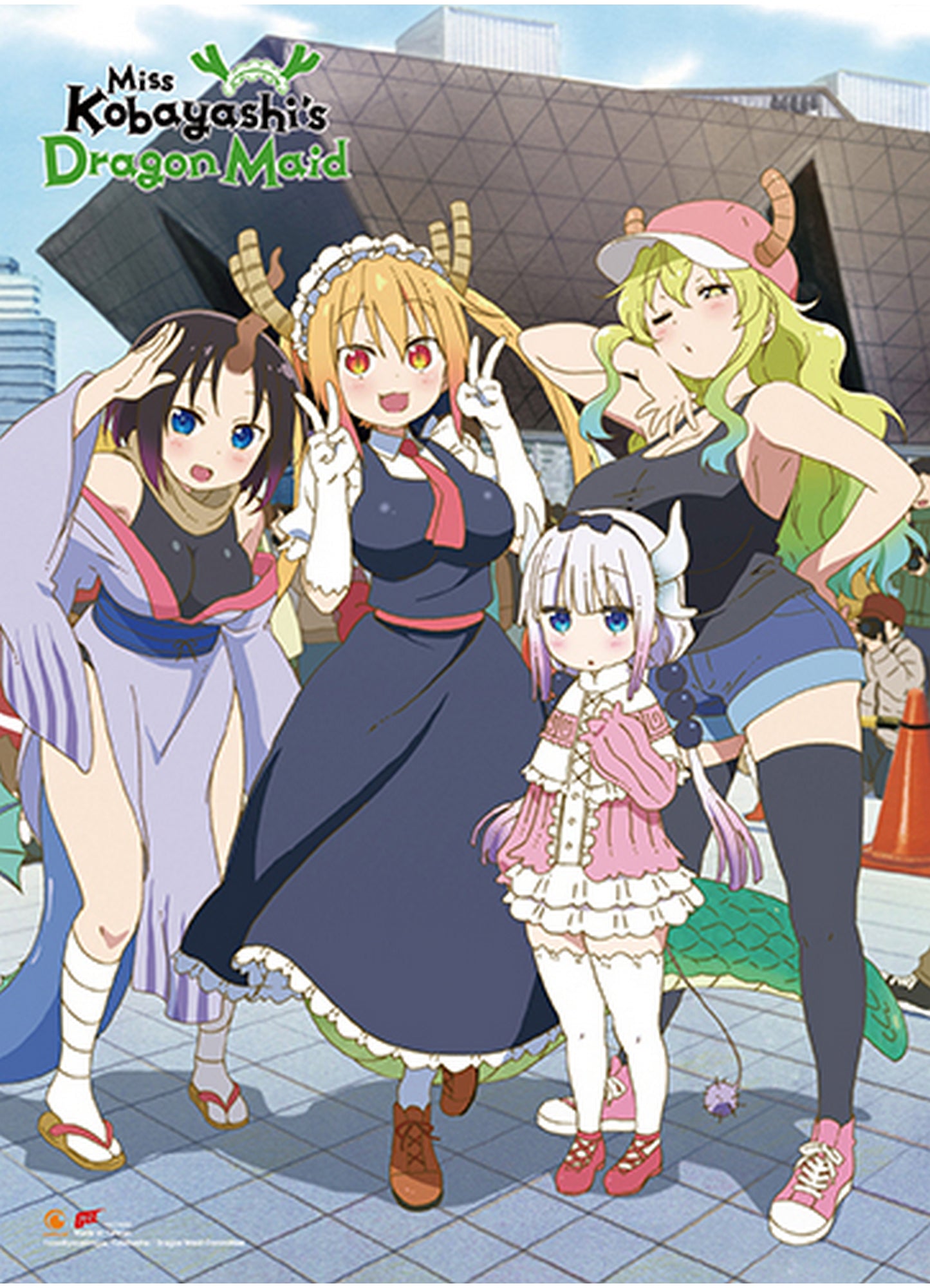 Miss Kobayashis Dragon Maid S1 - Group Wall Scroll 18.5"W x 25.2"H