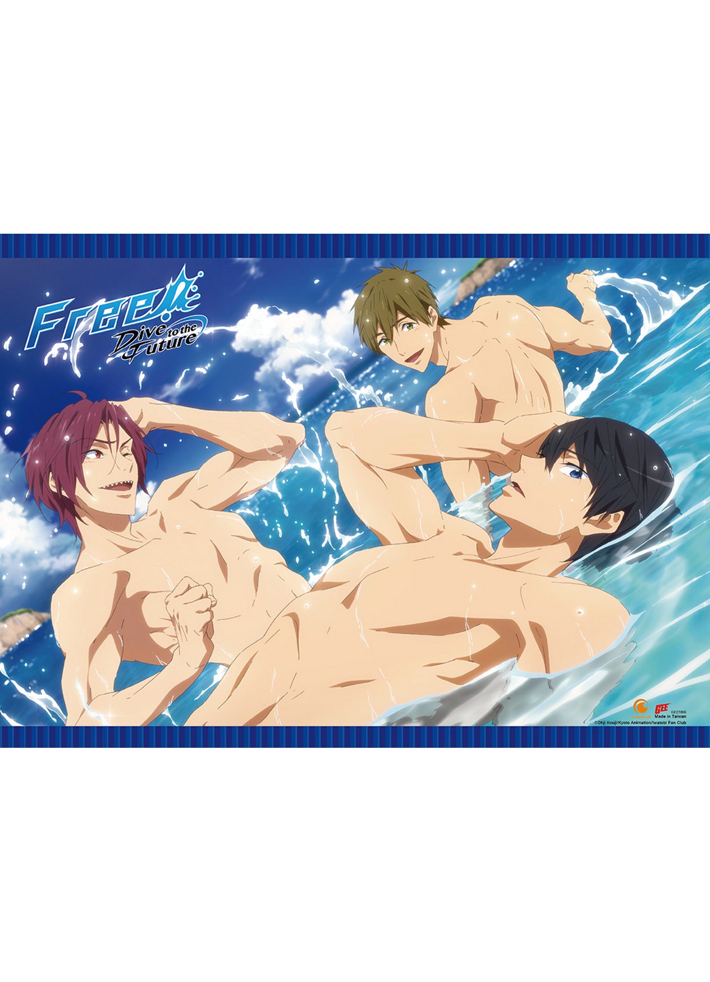 Free!: Dive to The Future - Group At The Seaside Wall Scroll 31"W x 43"H