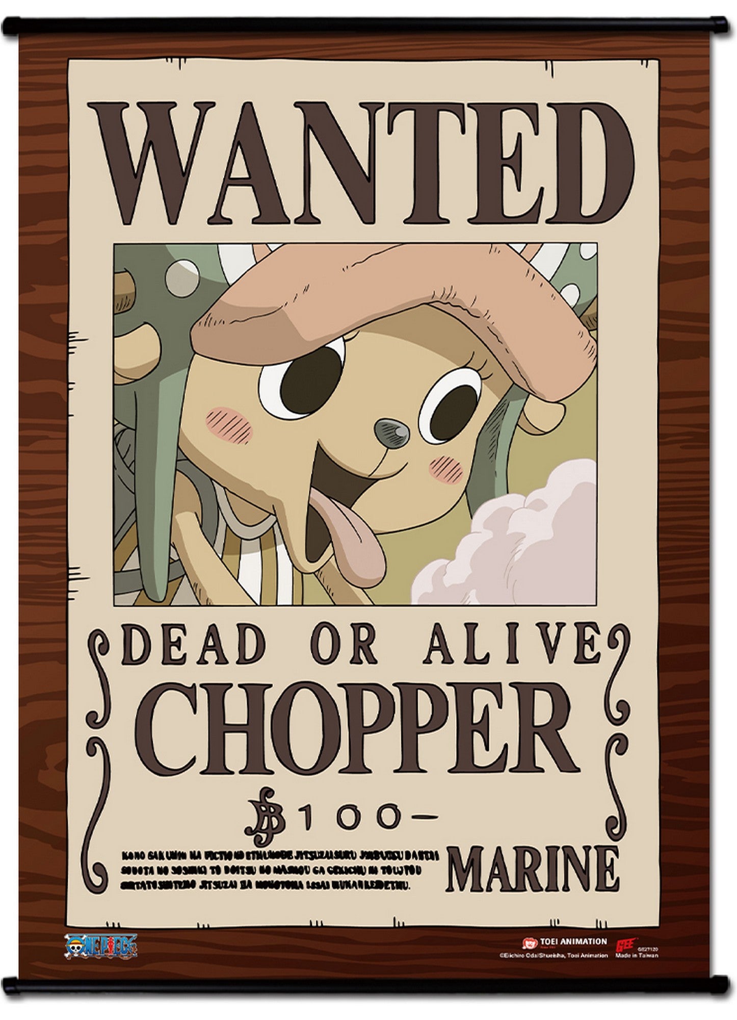 One Piece - Wanted Posters Chopper Wall Scroll 31"W x 43"H