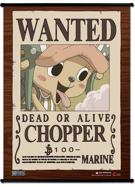 One Piece - Wanted Posters Chopper Wall Scroll 31"W x 43"H