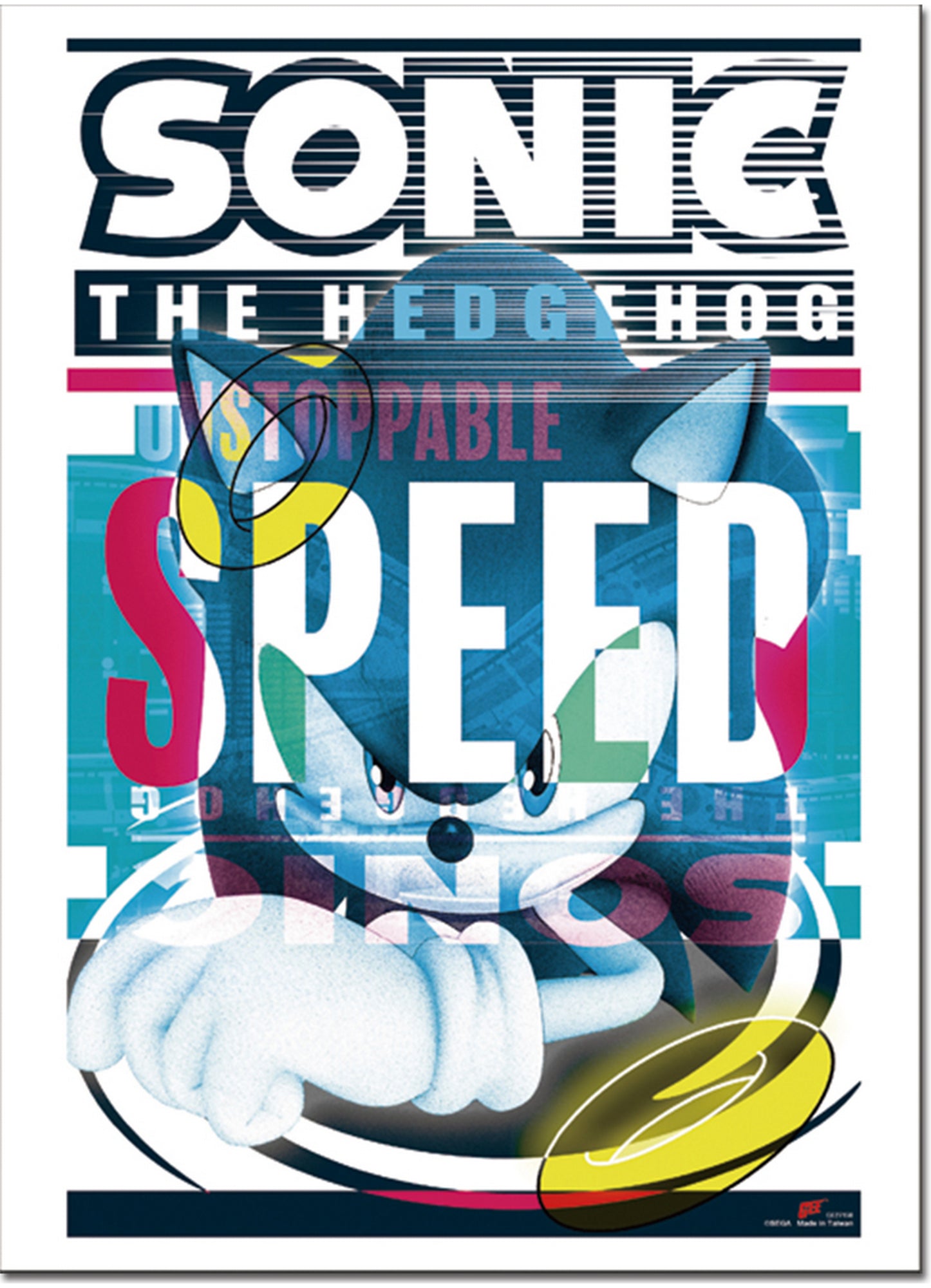 Sonic Hedgehog - Remix Boys Composition #A Wall Scroll 31"W x 43"H