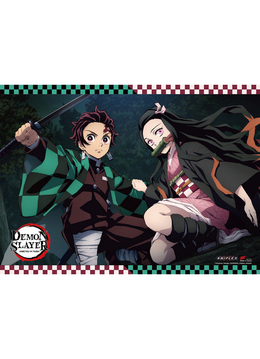 Demon Slayer - Tanjiro Kamado & Nezuko Kamado #A Wall Scroll 31"W x 43"H