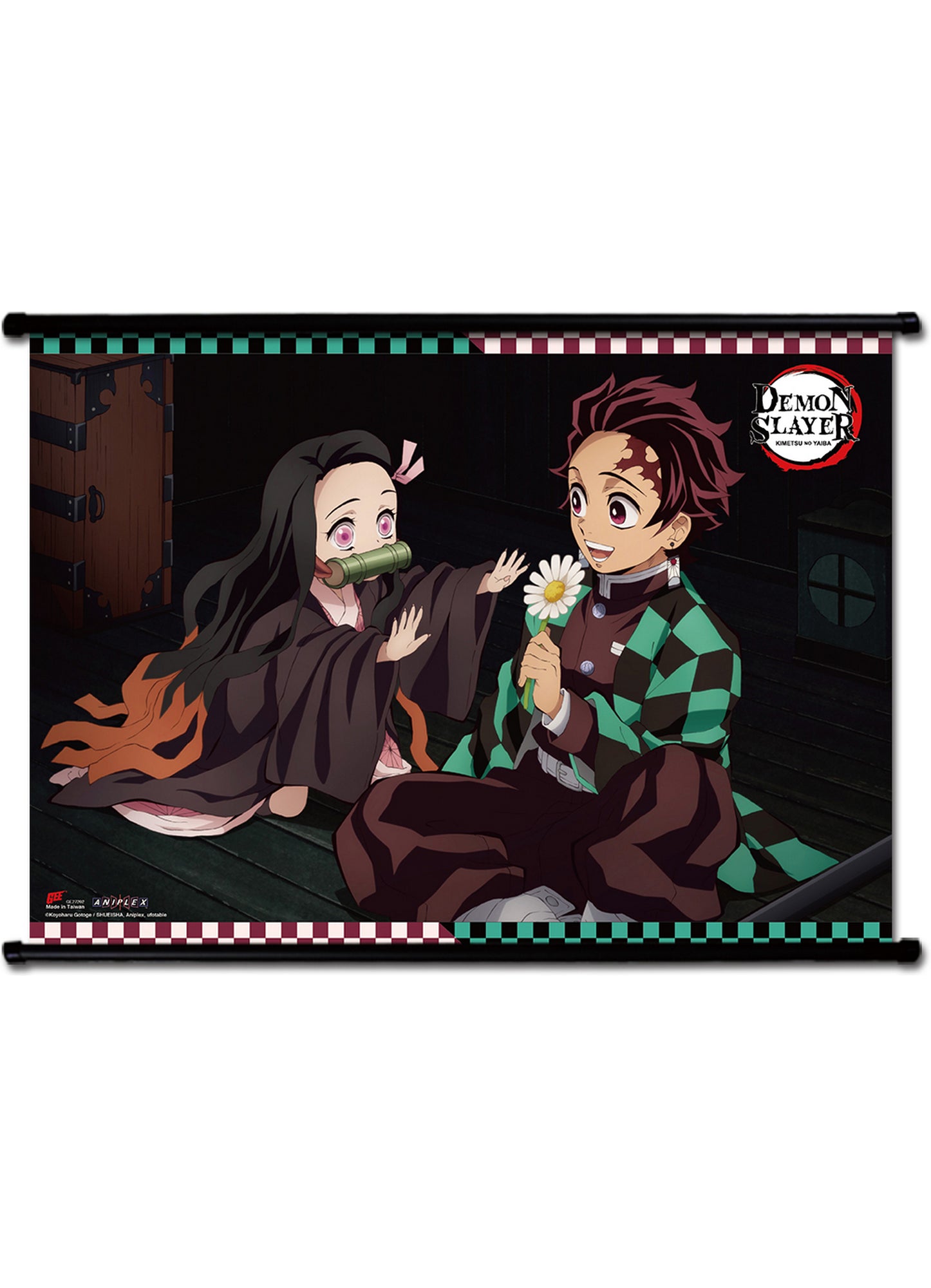 Demon Slayer - Tanjiro Kamado And Nezuko Kamado #C Wall Scroll 31"W x 43"H
