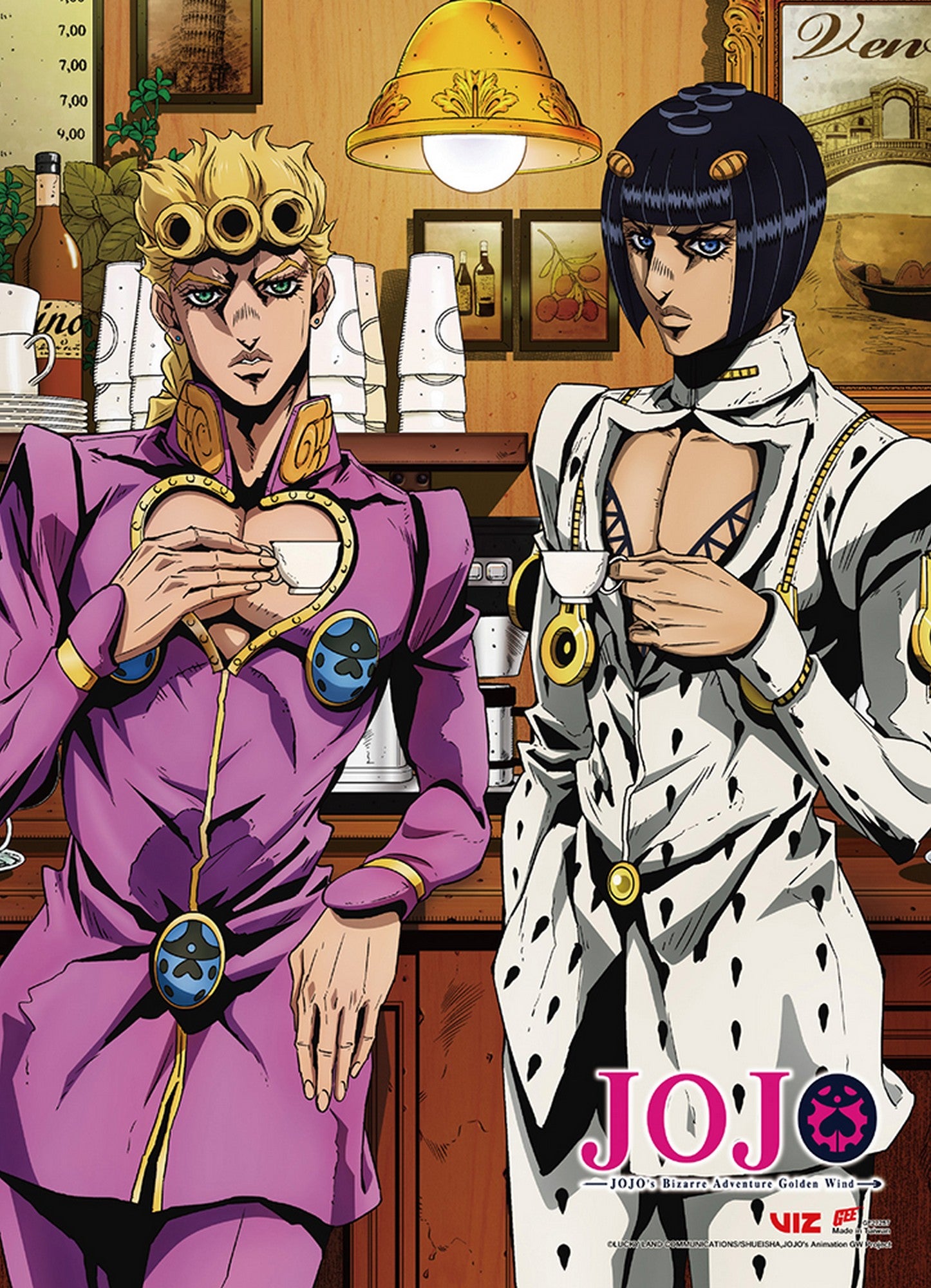 Jojo - S4 Giorno Giovanna & Bruno Bucciarati #A Wall Scroll 31"W x 43"H