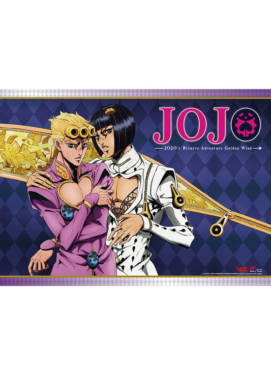 Jojo - S4 Giorno Giovanna & Bruno Bucciarati #B Wall Scroll 31"W x 43"H