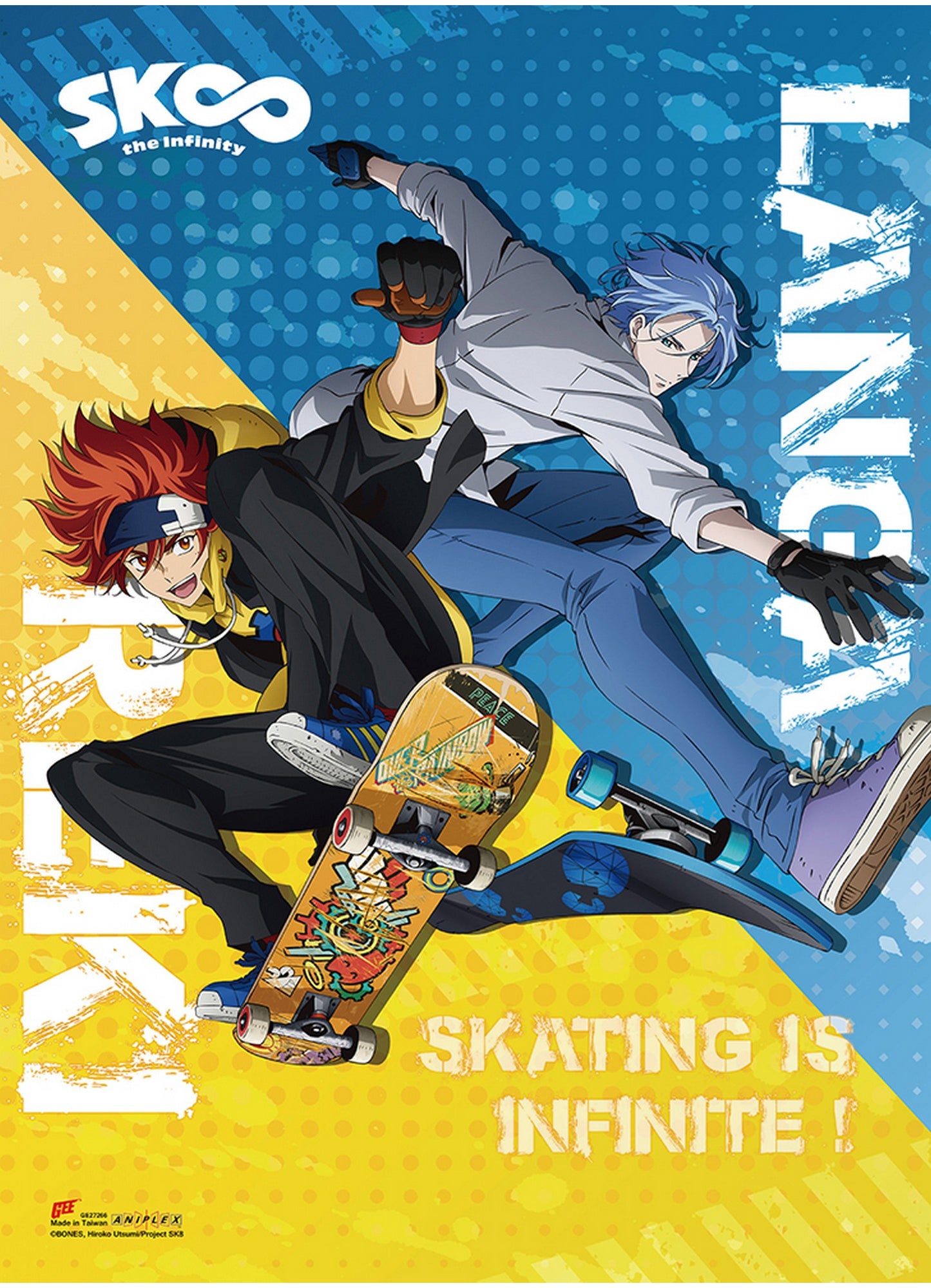 Sk8 The Infinity - Reki & Langa Group #A Wall Scroll 31"W x 43"H