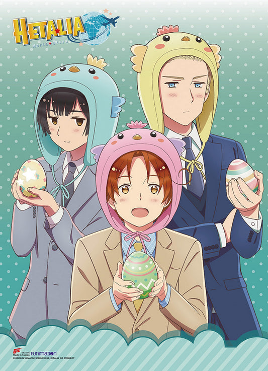 Hetalia Season 7 - Italy & Germany & Japan Group 01 Wall Scroll 31"W x 43"H