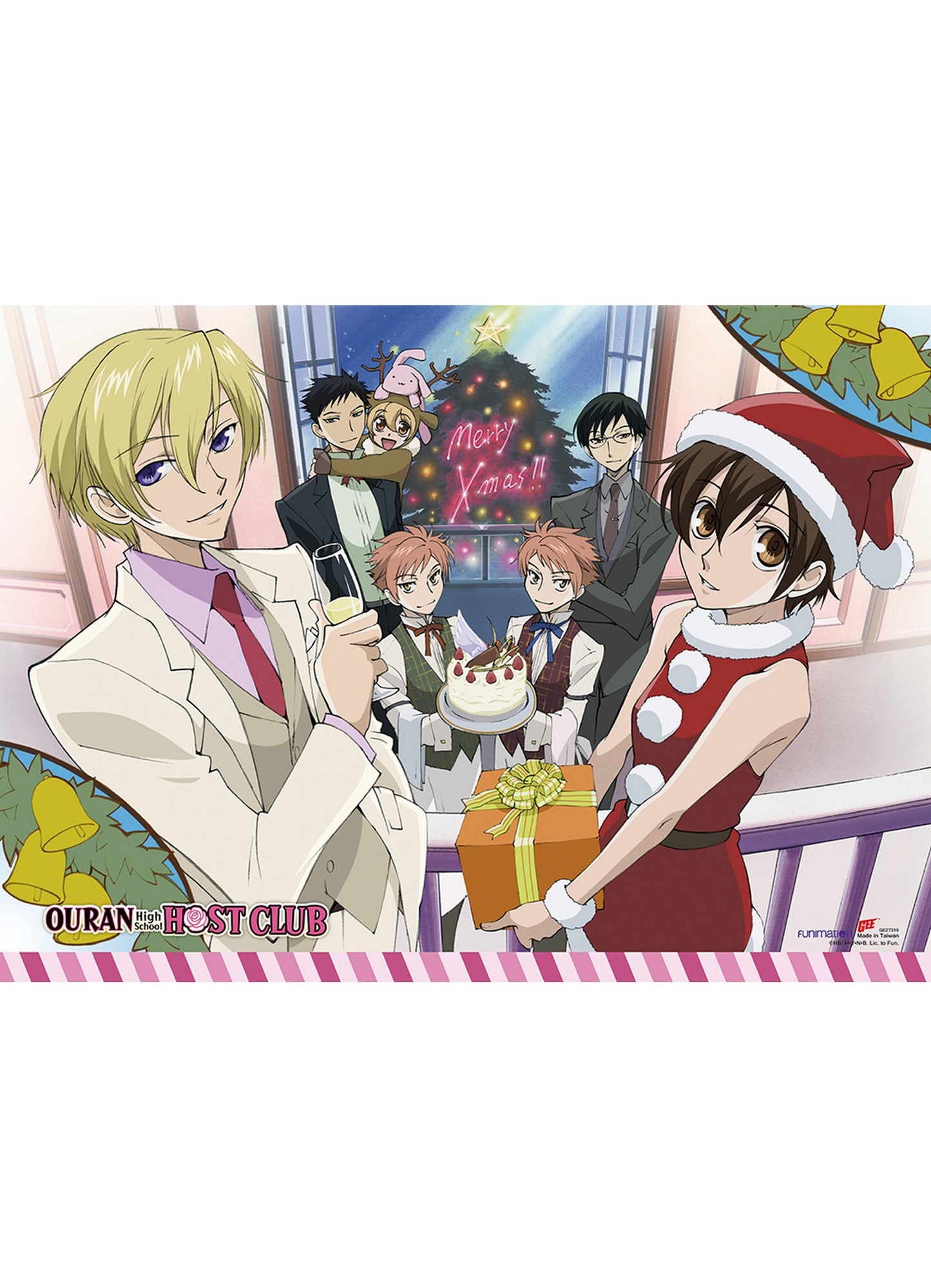Ouran High School Host Club - Ouran Merry Christmas Wall Scroll 31"W x 43"H