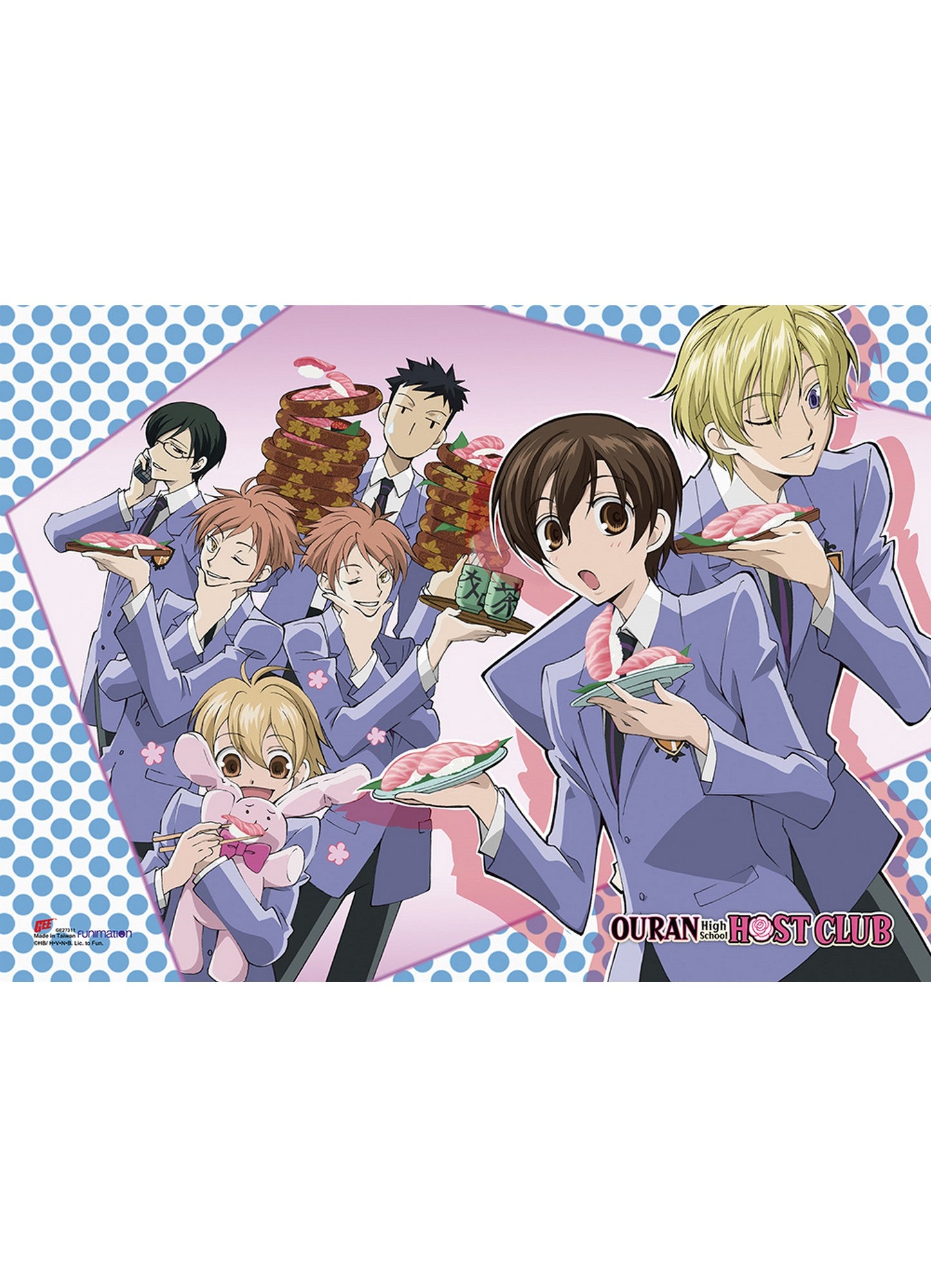 Ouran High School Host Club - Ouran Group 1 Wall Scroll 31"W x 43"H