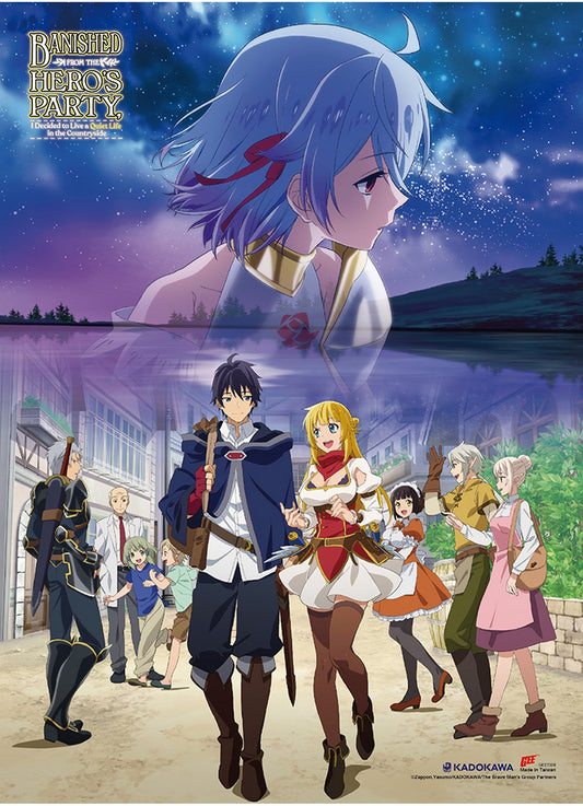Banished From The Heros Party - Key Art Wall Scroll 31"W x 43"H