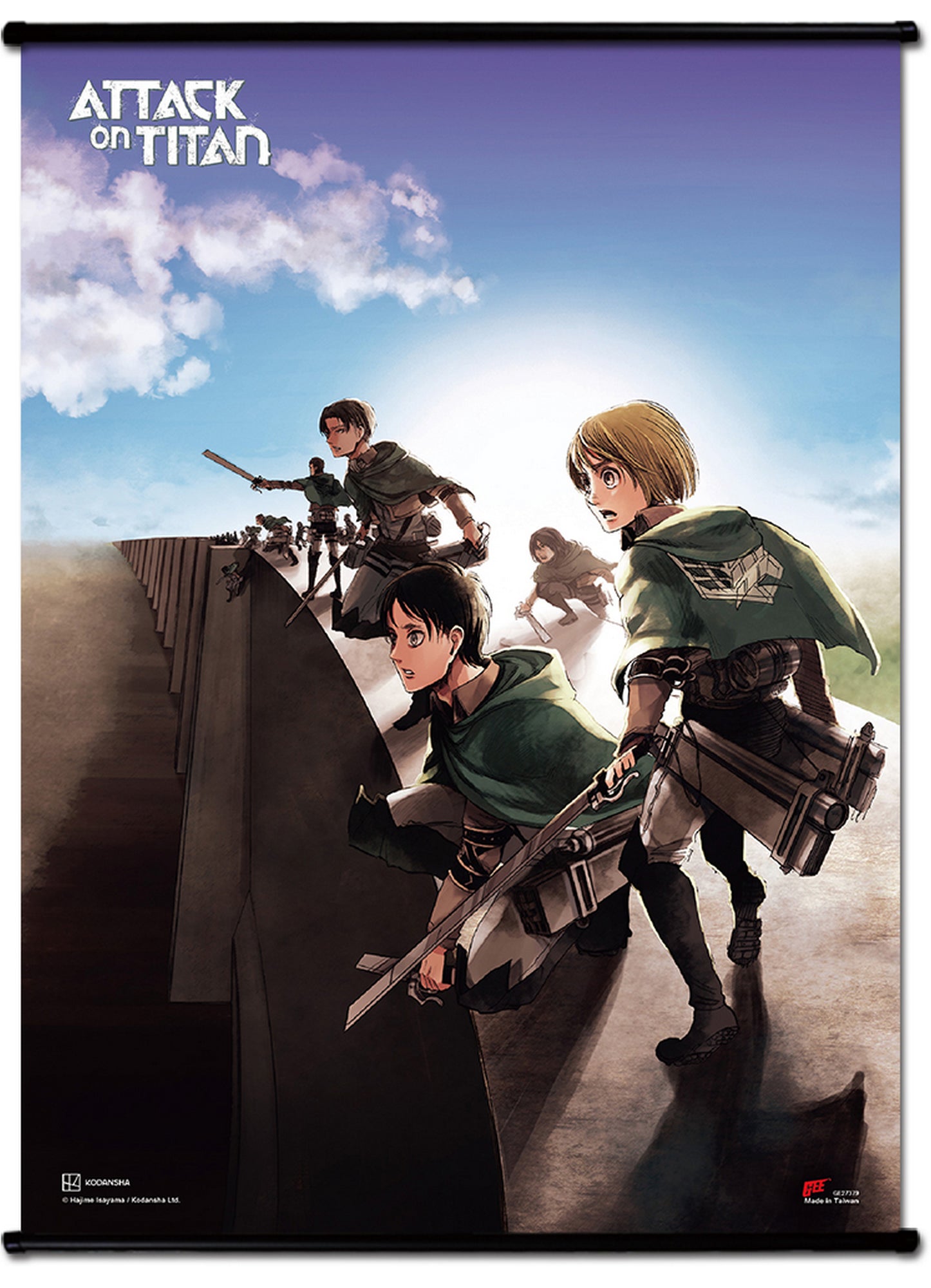 Attack On Titan Manga - Retake The Wall Wall Scroll 31"W x 43"H