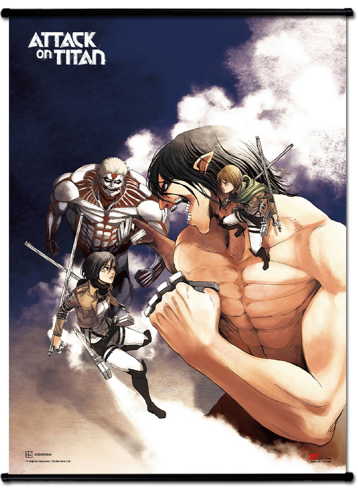 Attack On Titan Manga - War On Two Fronts Wall Scroll 31"W x 43"H