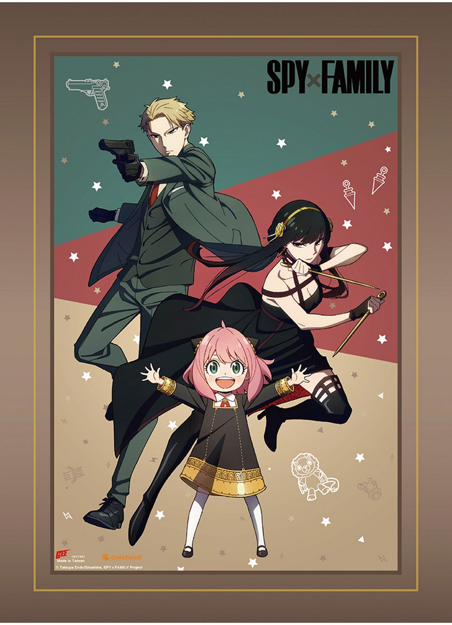 Spy X Family - Forger Family Fight Wall Scroll 31"W x 43"H