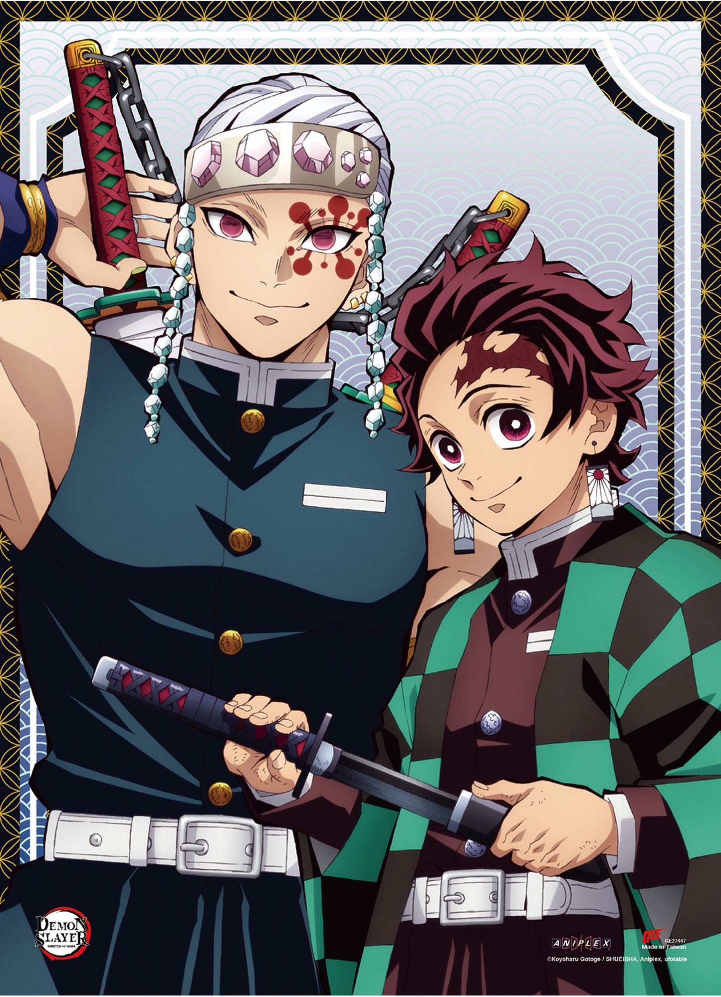 Demon Slayer TV2 - Entertainment District Arc Tengen Uzui & Tanjiro Kamado #B Wall Scroll