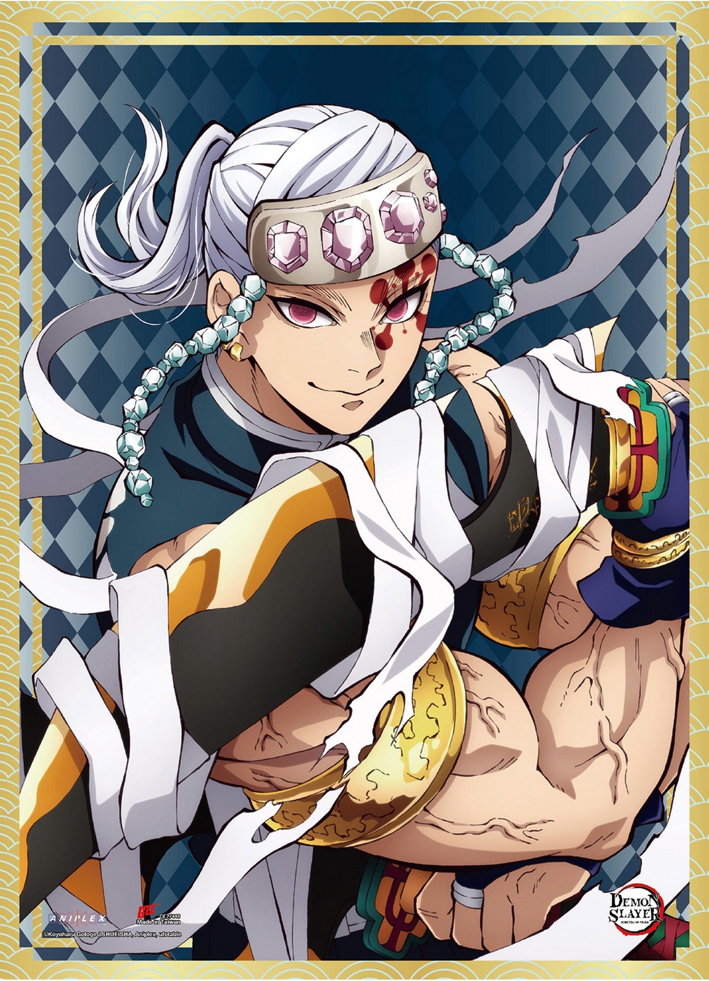 Demon Slayer TV2 - Entertainment District Arc Tengen Uzui #B Wall Scroll 31"W x 43"H