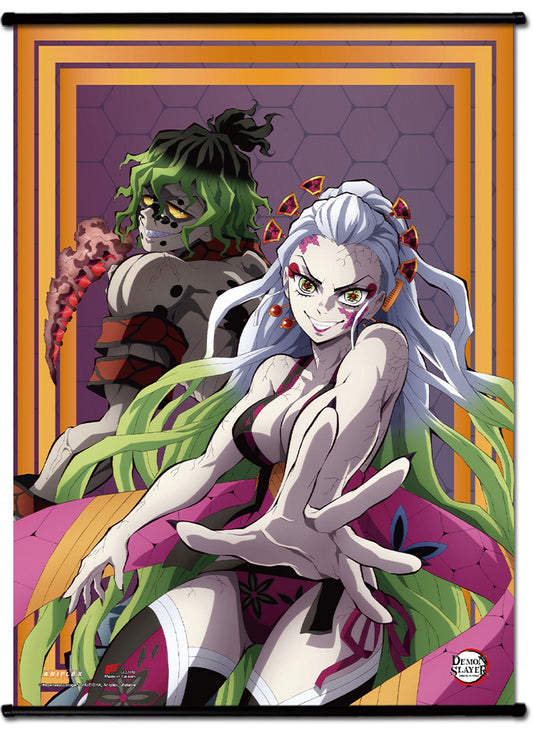 Demon Slayer S2 - Entertainment District Arc Daki & Gyutaro Wall Scroll 31"W x 43"H