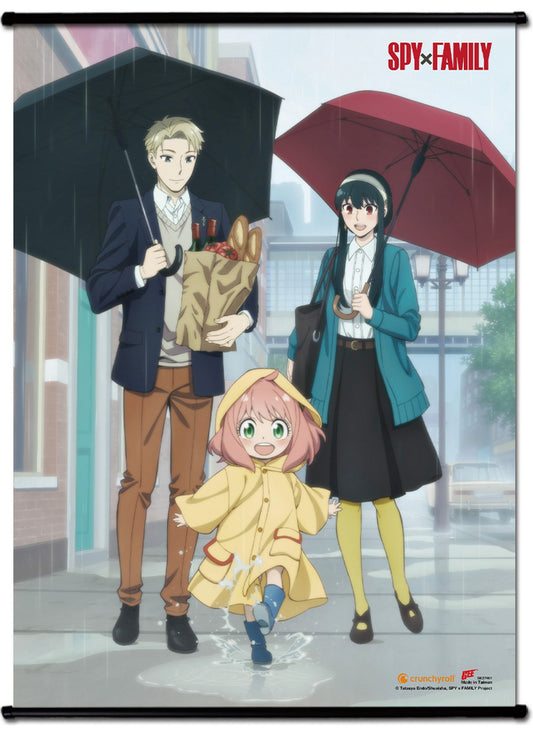 Spy X Family - Group Rainy Day Wall Scroll 31"W x 43"H