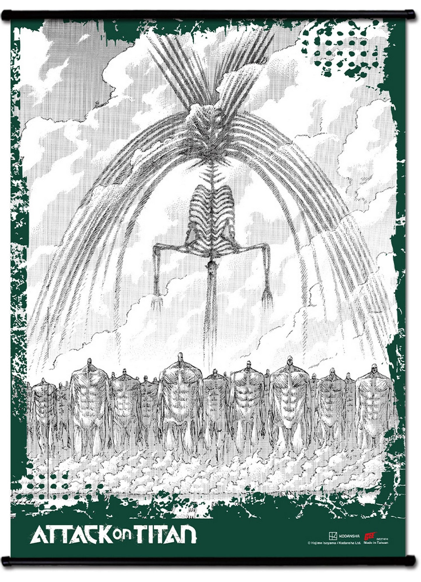 Attack On Titan Manga - Eren Yeager Founding Titan Wall Scroll 31"W x 43"H