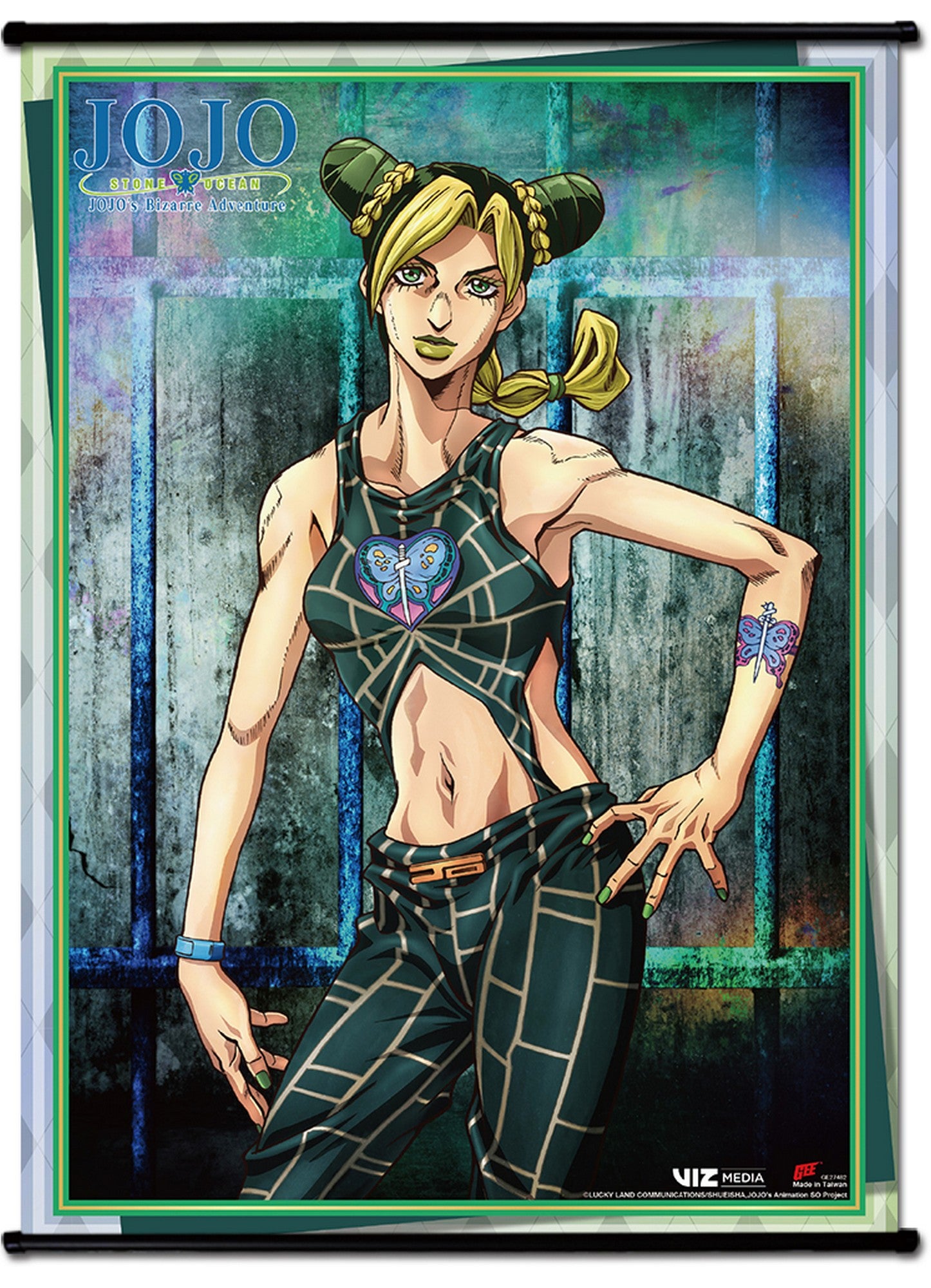 Jojo S5 Stone Ocean - Jolyne Cujoh Wall Scroll 31"W x 43"H