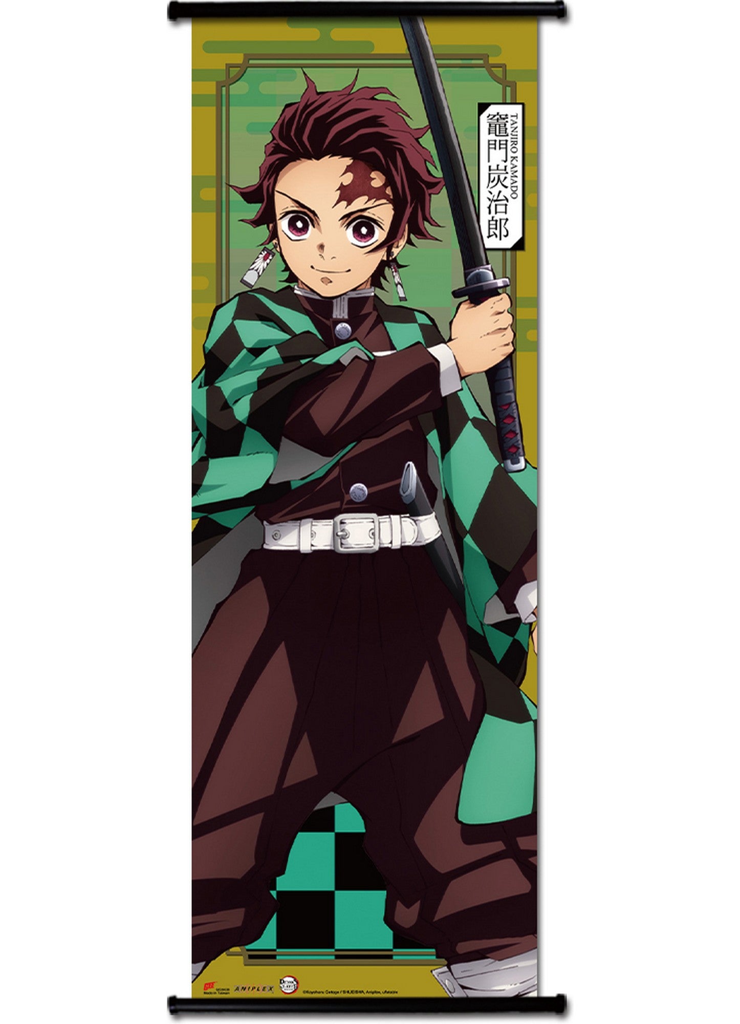 Demon Slayer - Tanjiro Kamado Human Size Se Wall Scroll 23.5"W x 67"H