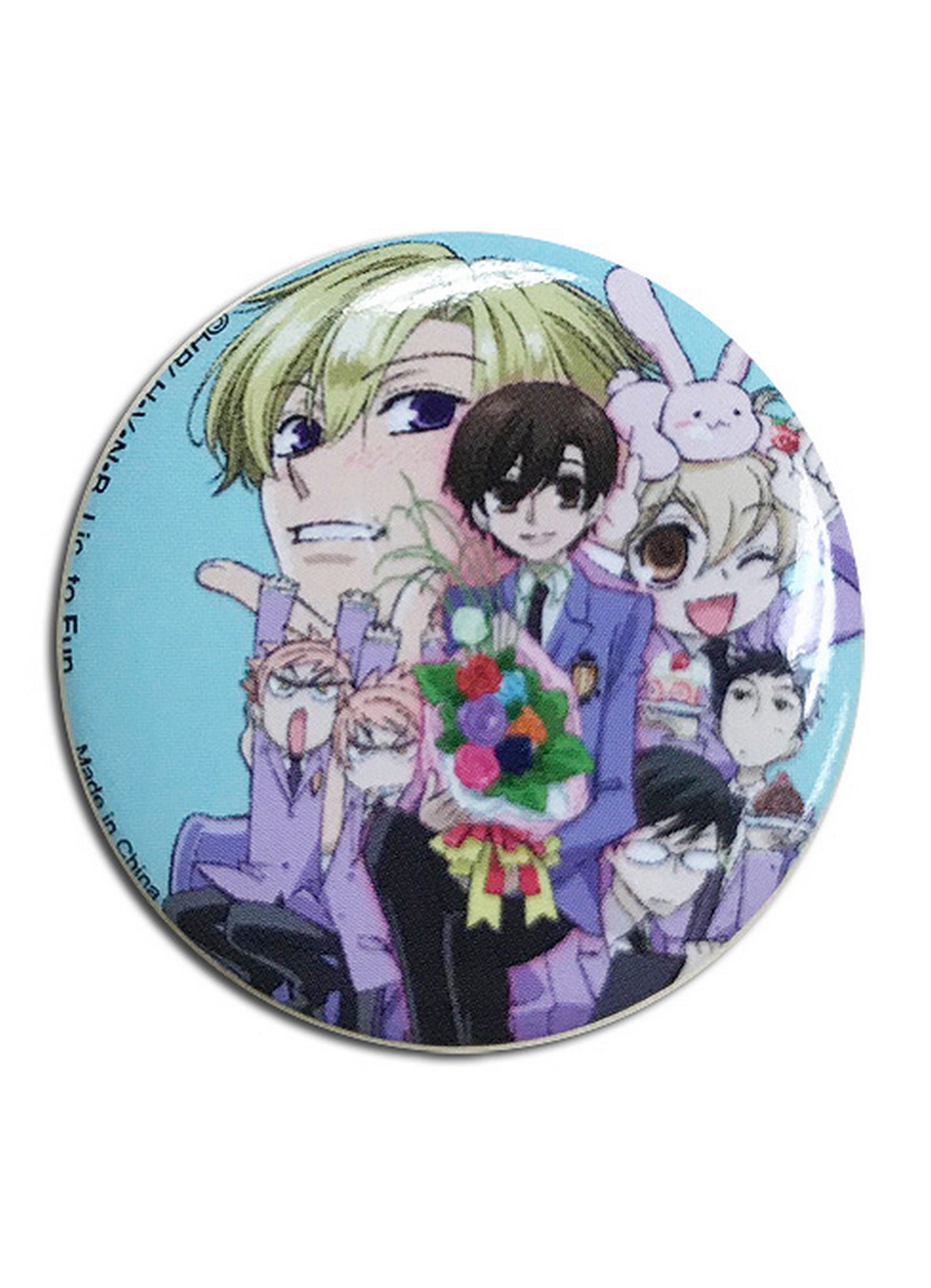 Ouran High School Host Club - Group Key Art Button 1.25"