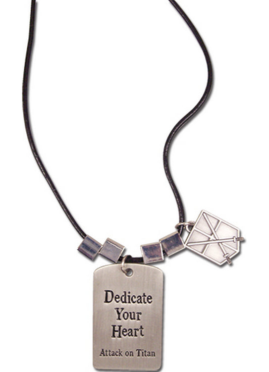 Attack On Titan - Survey Corps With Metal Tag Necklace