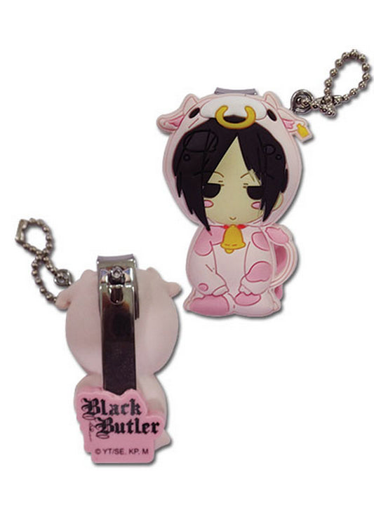 Black Butler - Sebastian Michaelis Cow SD PVC Nail Clipper Keychain